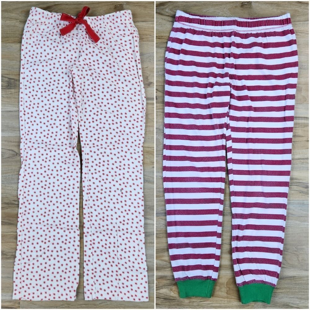 🐞Macy's & Old Navy Christmas Print Pajama Pants Small Set of 2